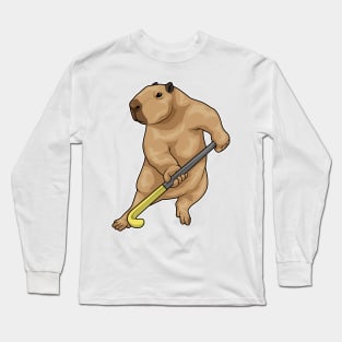 Capybara Field hockey Hockey stick Long Sleeve T-Shirt